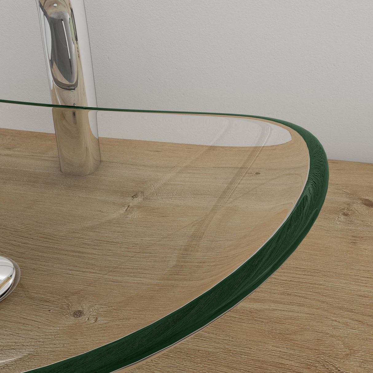 glasvilla Lavabo da Appoggio in Vetro Lavandino Bagno da Appoggio in Vetro Ovale