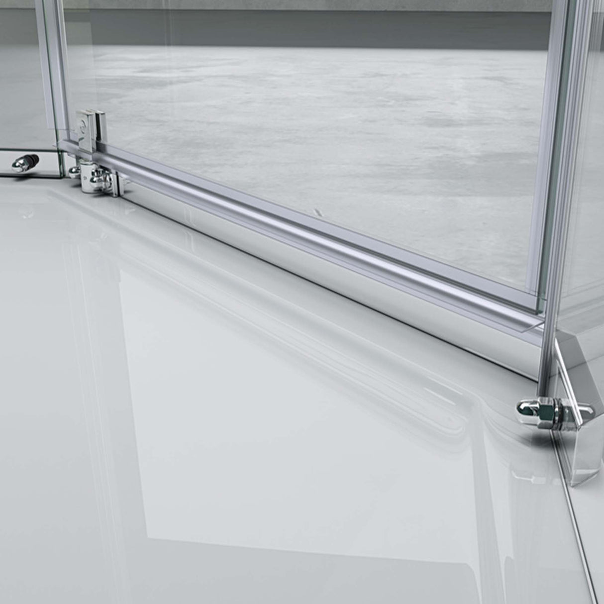 glasvilla Box Doccia Angolare Cabina Bagno in Vetro 8 mm Cabina Doccia Pentagonale in Vetro di Scurezza ESG con Piatto Doccia Ravenna08