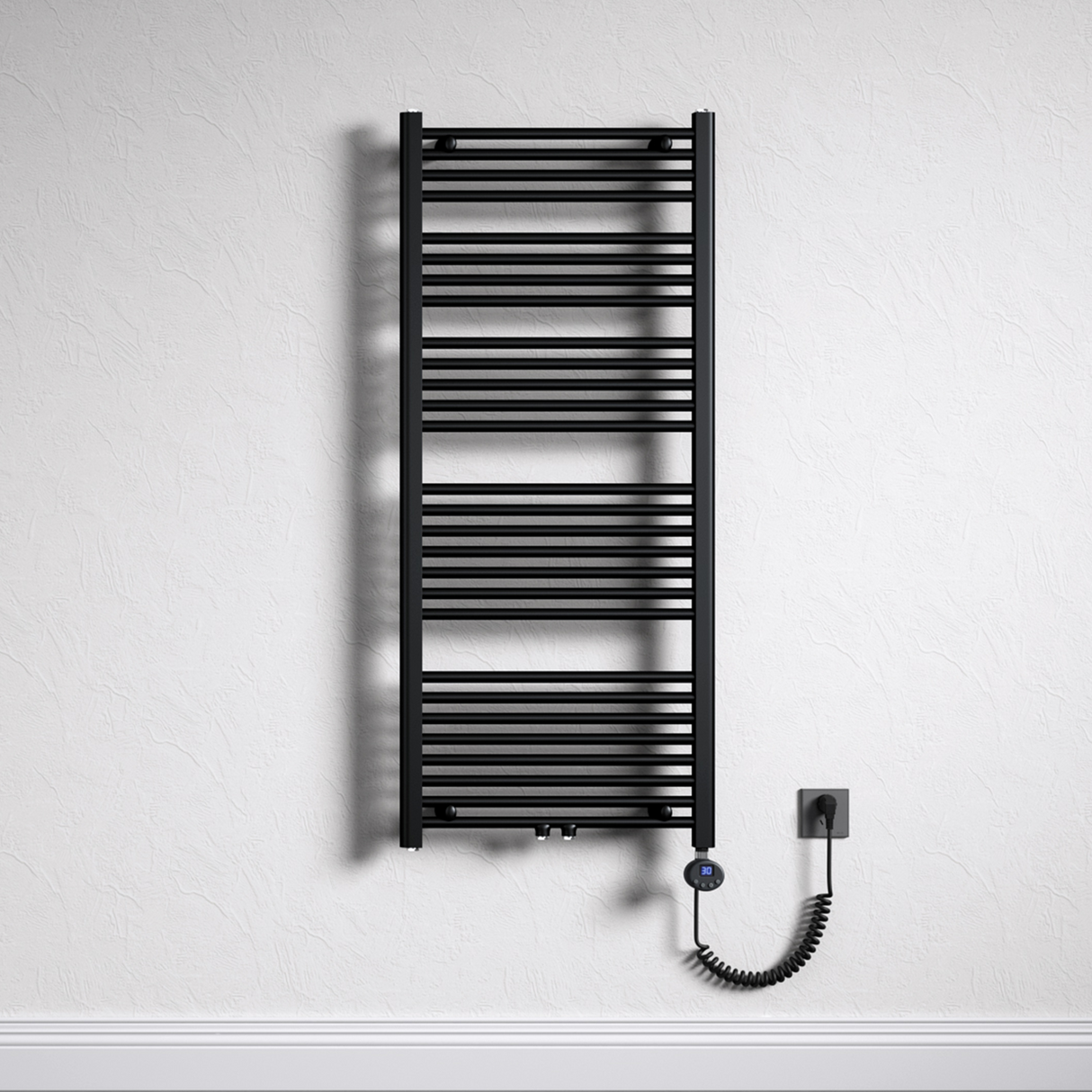 glasvilla Radiatore Piatto con Elemento Riscaldante Radiatore Scaldasalviette Elettrico Termoarredo da Bagno Radiatore Tubolare per Riscaldamento Bagno RHE