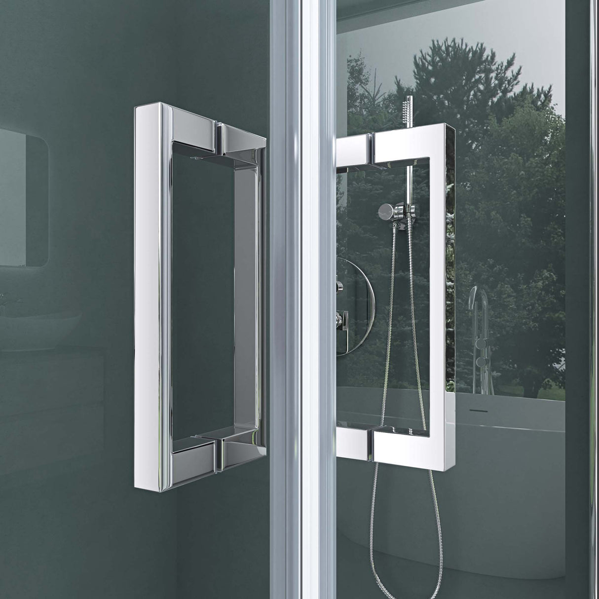 glasvilla Cabina de Ducha Entrada de Esquina Mecanismo de Elevación y Bajada Separación de Ducha Vidrio de Seguridad ESG Efecto Loto Plegable Ravenna24