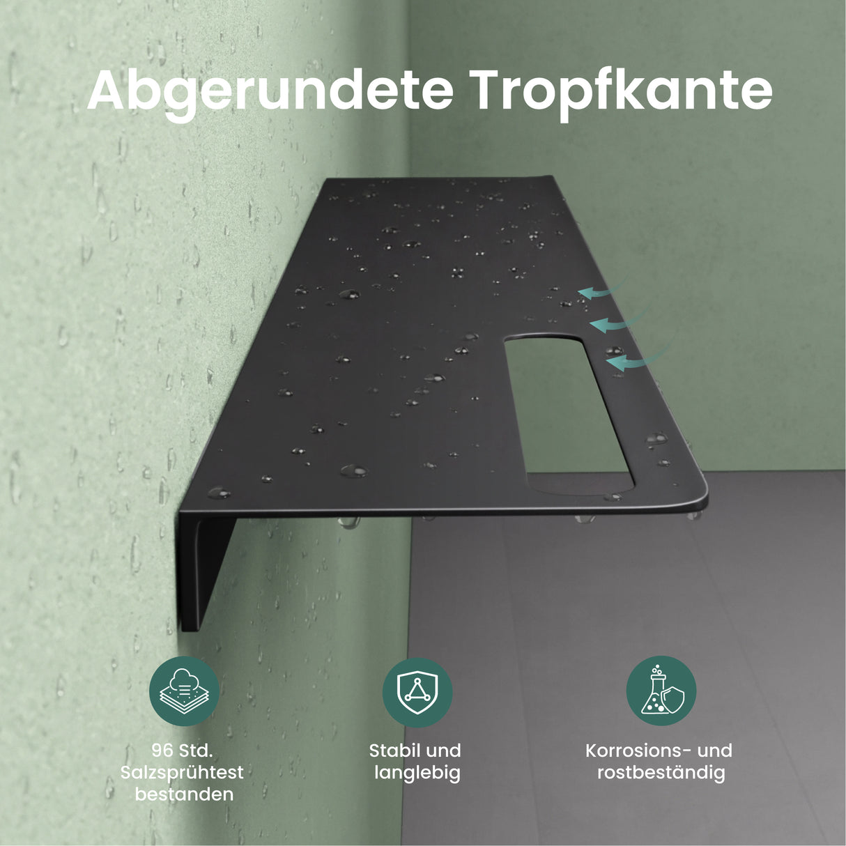 glasvilla Mensola da Parete Multifunzionale, Mensola per Doccia in Alluminio con Portasciugamani Mensola da Appendere per Bagno e Cucina, Reglo-06