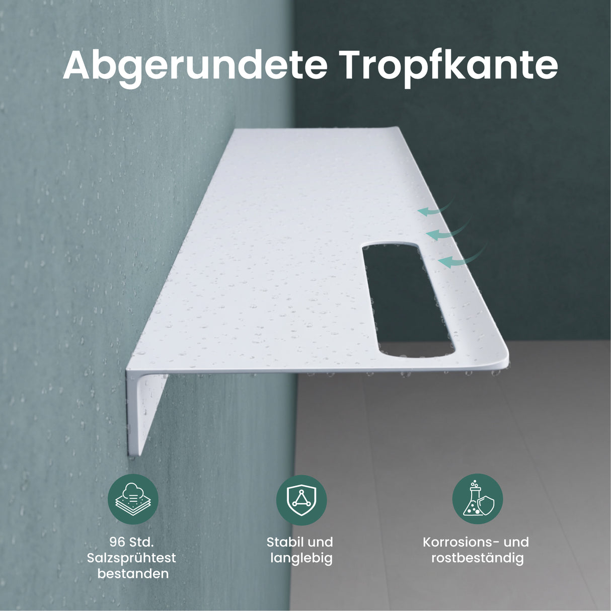 glasvilla Duschablage zum Bohren oder Kleben Duschregal Badablage aus Aluminium Badezimmerablage zur Wandmontage Badezimmer Organizer Reglo-06
