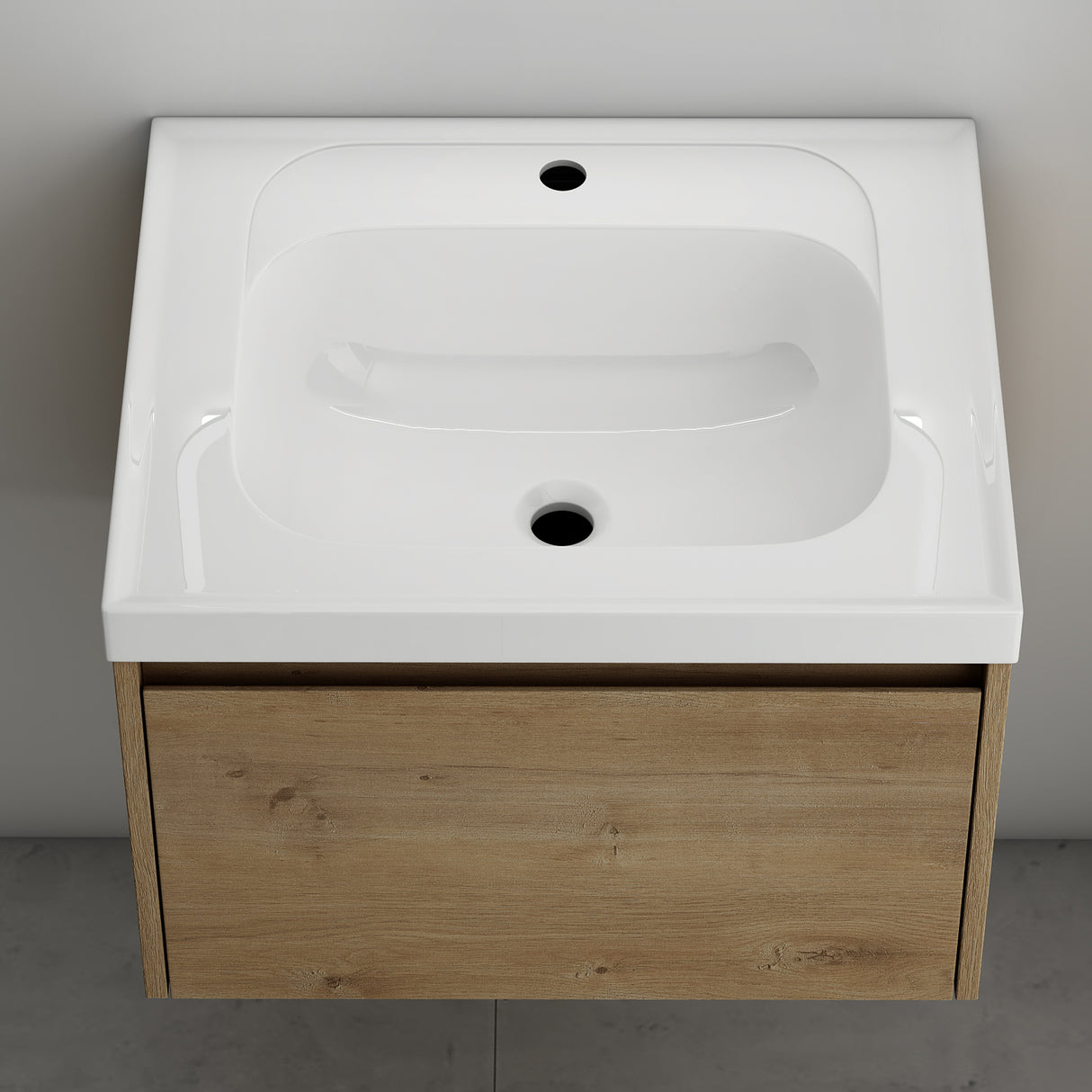 conjunto de muebles de baño glasvilla mueble bajo lavabo con lavabo de mineral Salerno