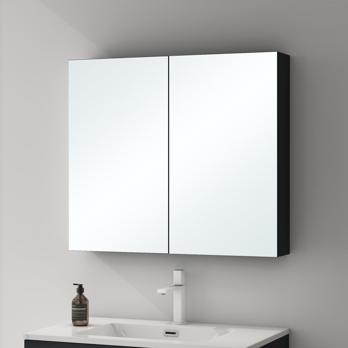 glasvilla Spiegelschrank con puertas de espejo armario de baño armario colgante espejo de baño Spiegelschrank-02