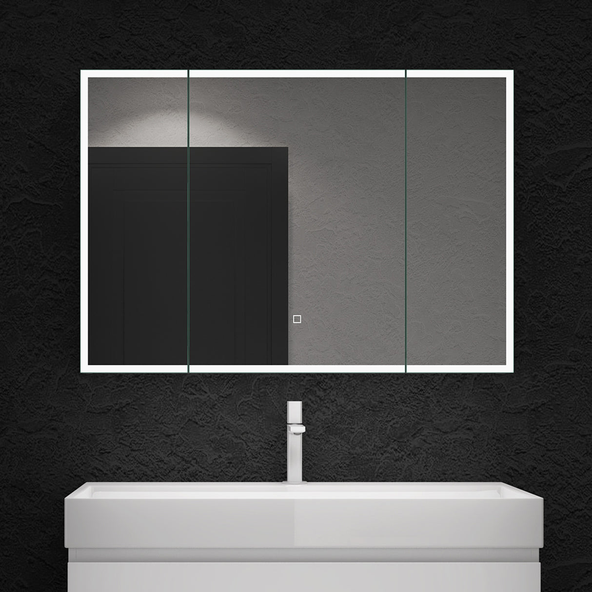 glasvilla Espejo armario de baño con iluminación LED armario de baño colgante espejo de baño Espejo armario-04