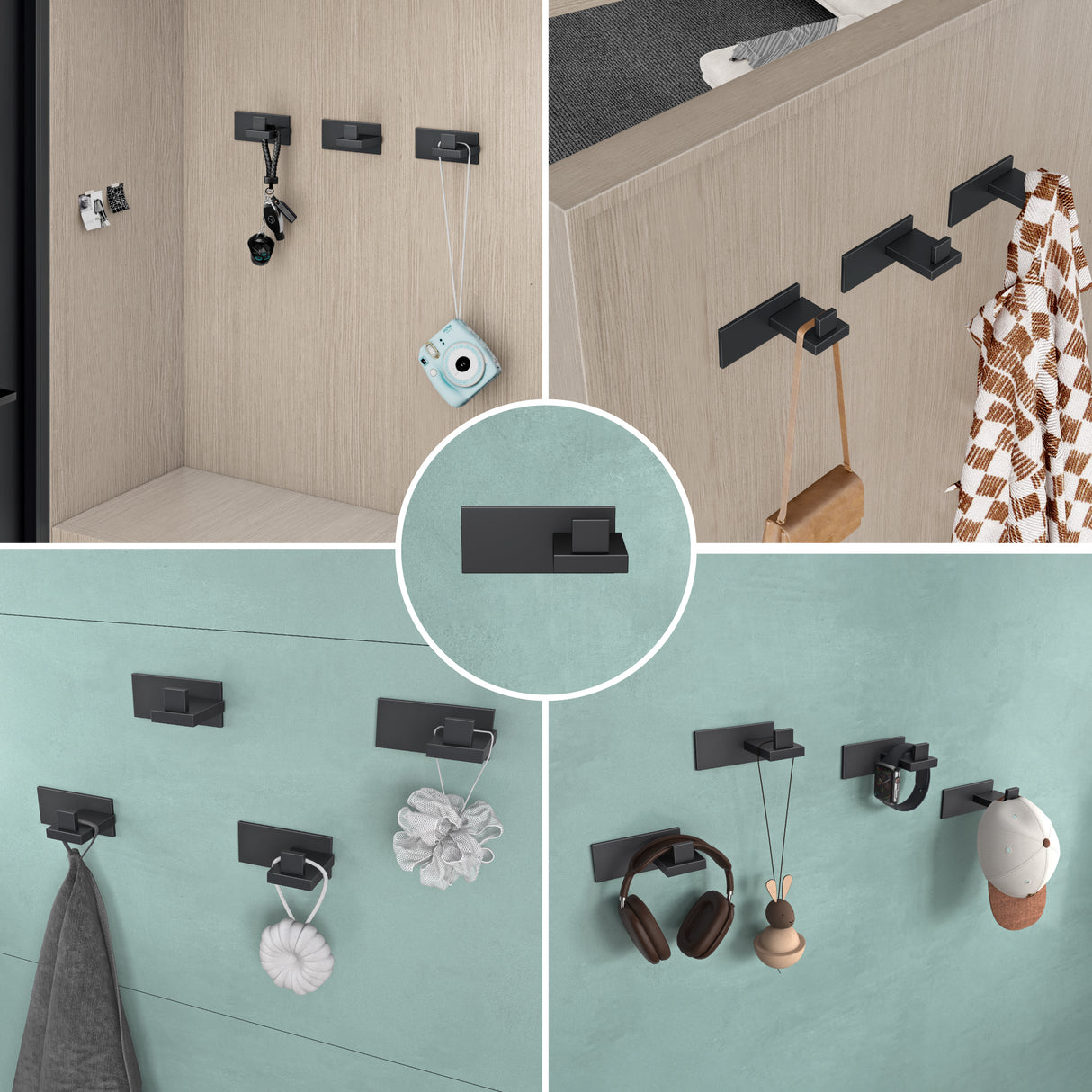 glasvilla ganchos de ropa perchero de pared ganchos de pared de acero inoxidable barra de percha ganchos de perchero Stalo-06+Stalo-07