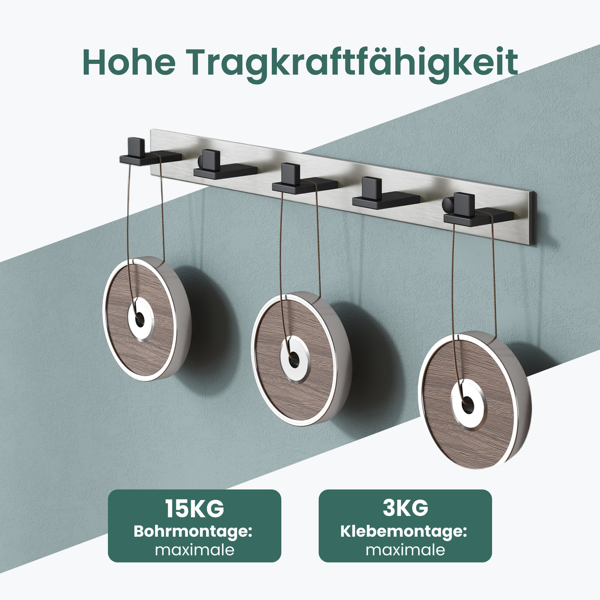 glasvilla ganchos de ropa perchero de pared ganchos de pared de acero inoxidable barra de percha ganchos de perchero Stalo-06+Stalo-07