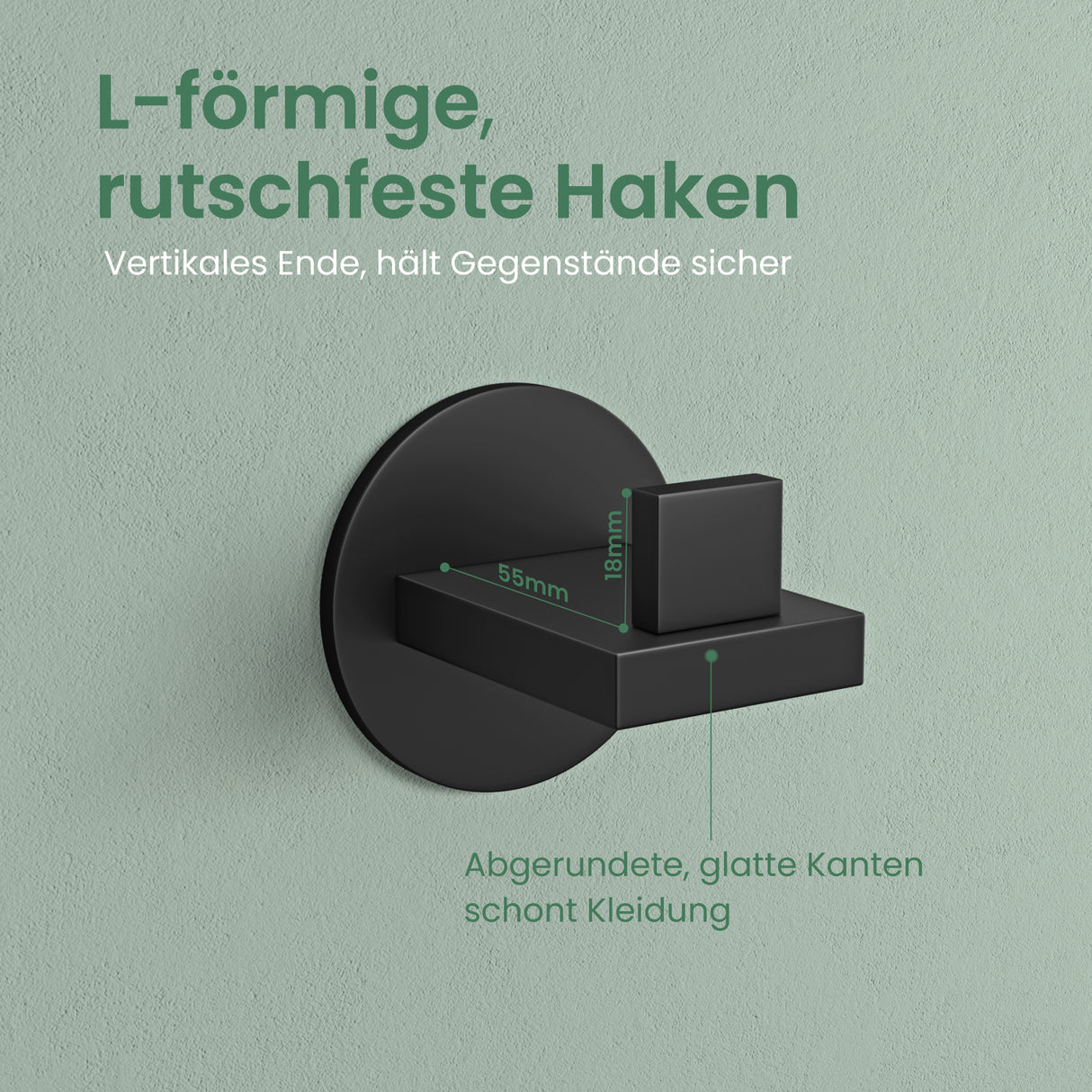 glasvilla Appendiabiti da Parete in Acciaio Inossidabile 304, Attaccapanni da Muro per Camera da Letto, Ingresso, Cucina, Stalo-08+Stalo-09