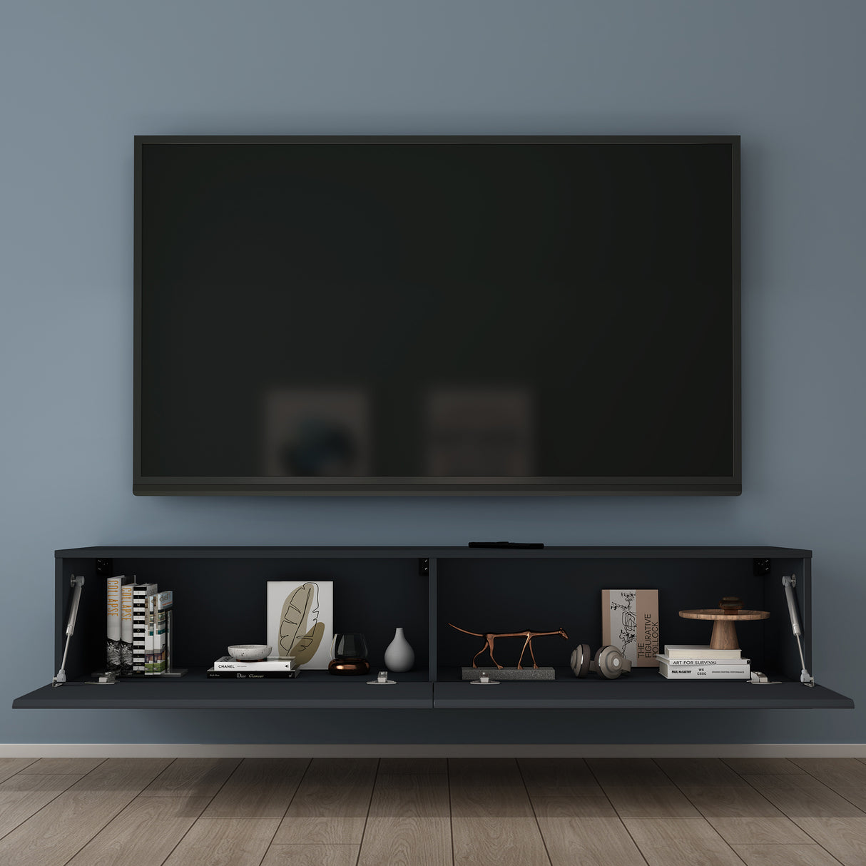 glasvilla mesa de televisión mueble de televisión armario con asa oculta y cierre suave mueble bajo armario colgante para sala de estar mueble de televisión02