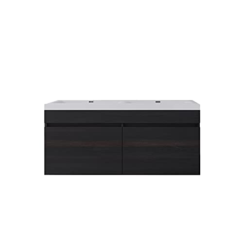 glasvilla Badmöbel Set Badezimmermöbel mit Mineralguss Waschbecken Waschtisch Botanica