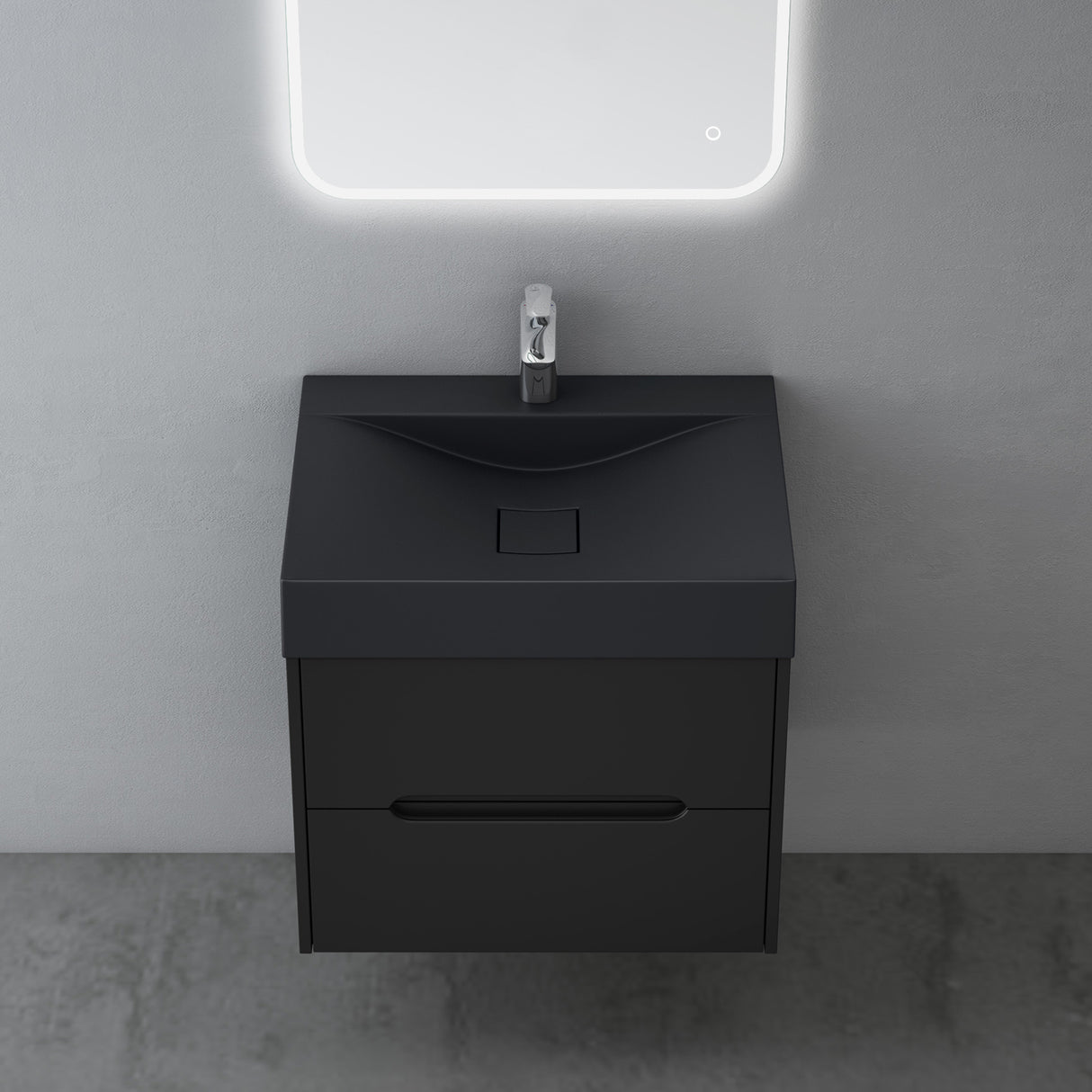 conjunto de muebles de baño glasvilla mueble de lavabo con cajones de cierre suave incluido lavabo de mineral Yoga