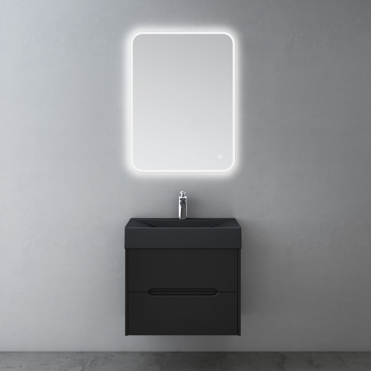 conjunto de muebles de baño glasvilla mueble de lavabo con cajones de cierre suave incluido lavabo de mineral Yoga