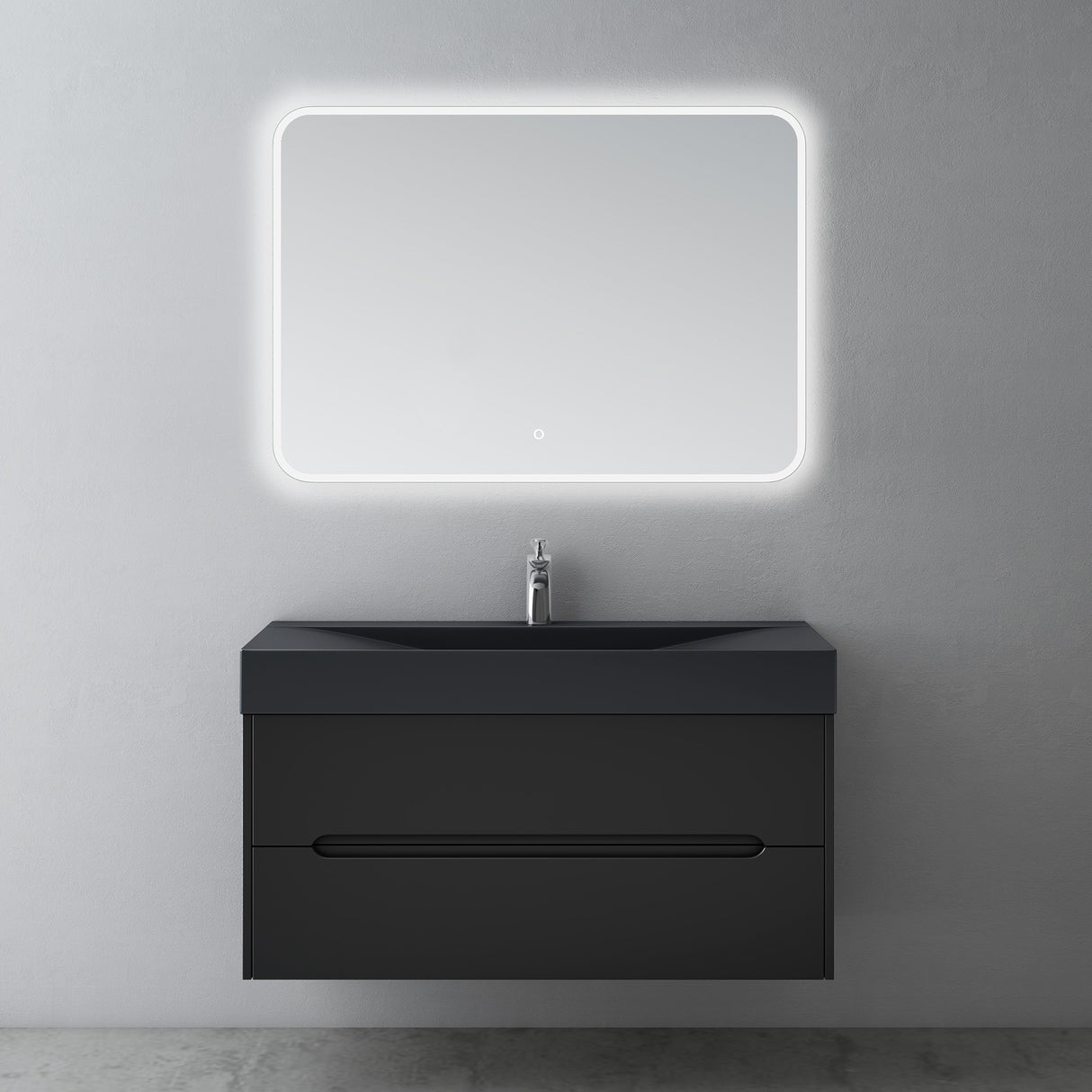 conjunto de muebles de baño glasvilla mueble de lavabo con cajones de cierre suave incluido lavabo de mineral Yoga