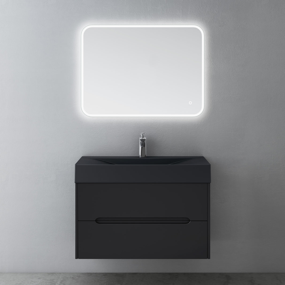 conjunto de muebles de baño glasvilla mueble de lavabo con cajones de cierre suave incluido lavabo de mineral Yoga