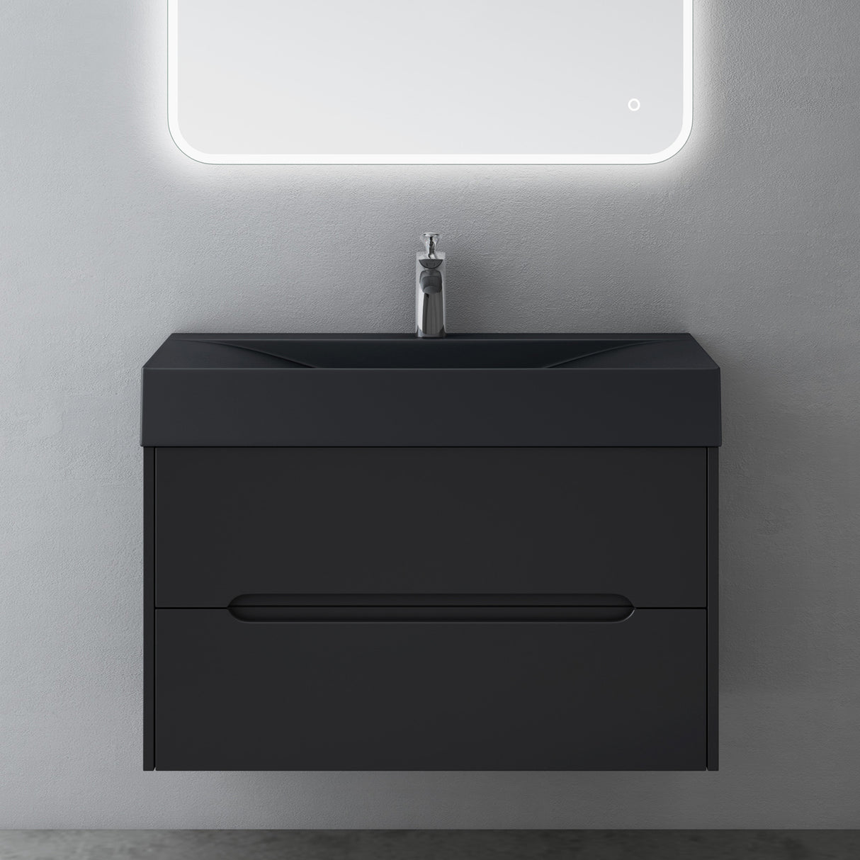 conjunto de muebles de baño glasvilla mueble de lavabo con cajones de cierre suave incluido lavabo de mineral Yoga