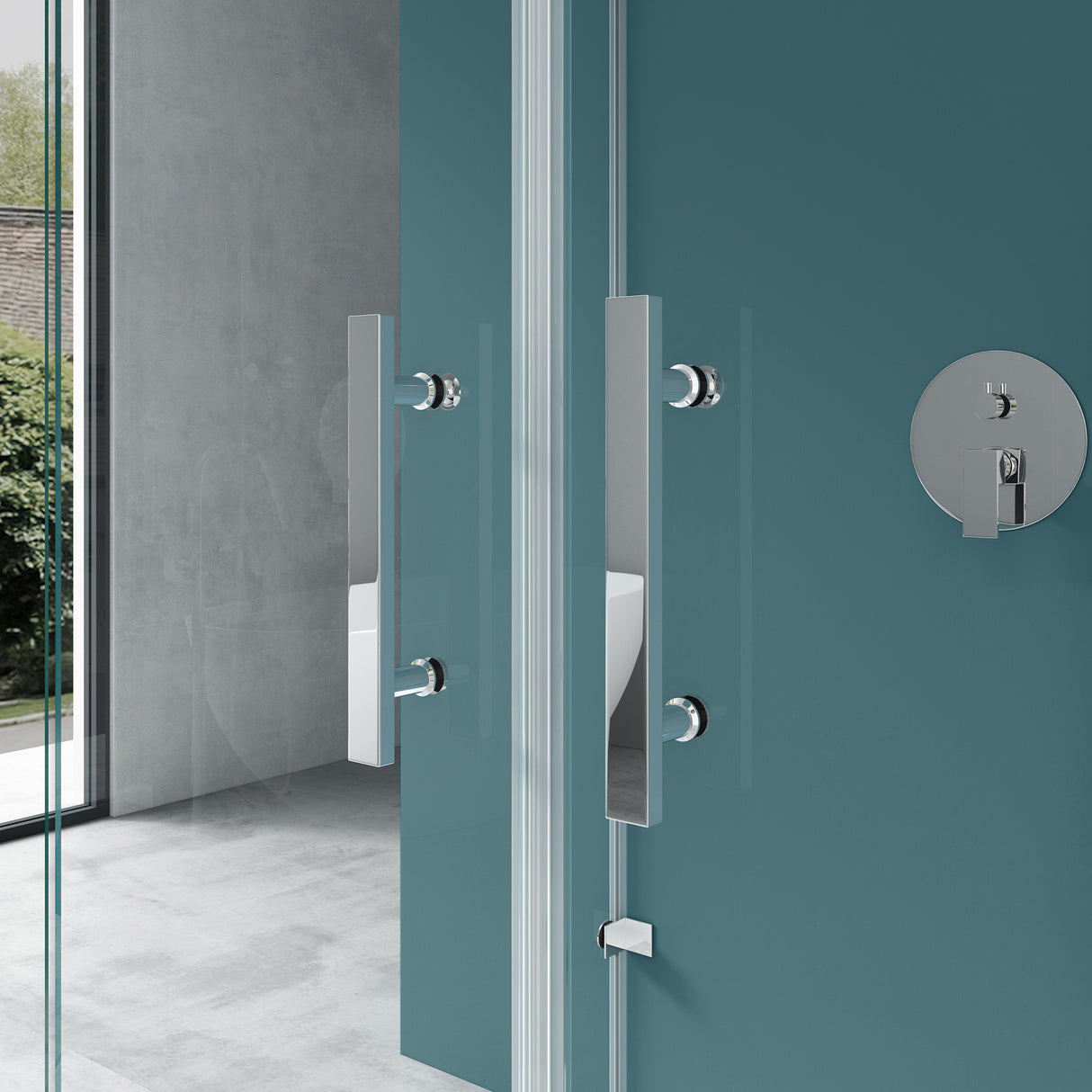 glasvilla Duschkabine U-Form Duschabtrennung 8mm ESG en Klarglas Nano-Beschichtung Ravenna40UK