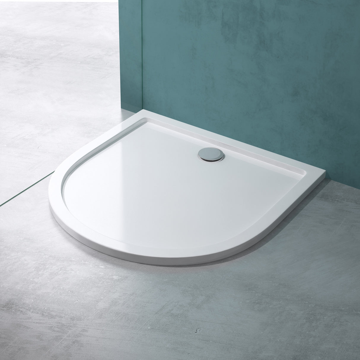 Receveur de douche Glasvilla en acrylique, forme : demi-cercle, Faro4