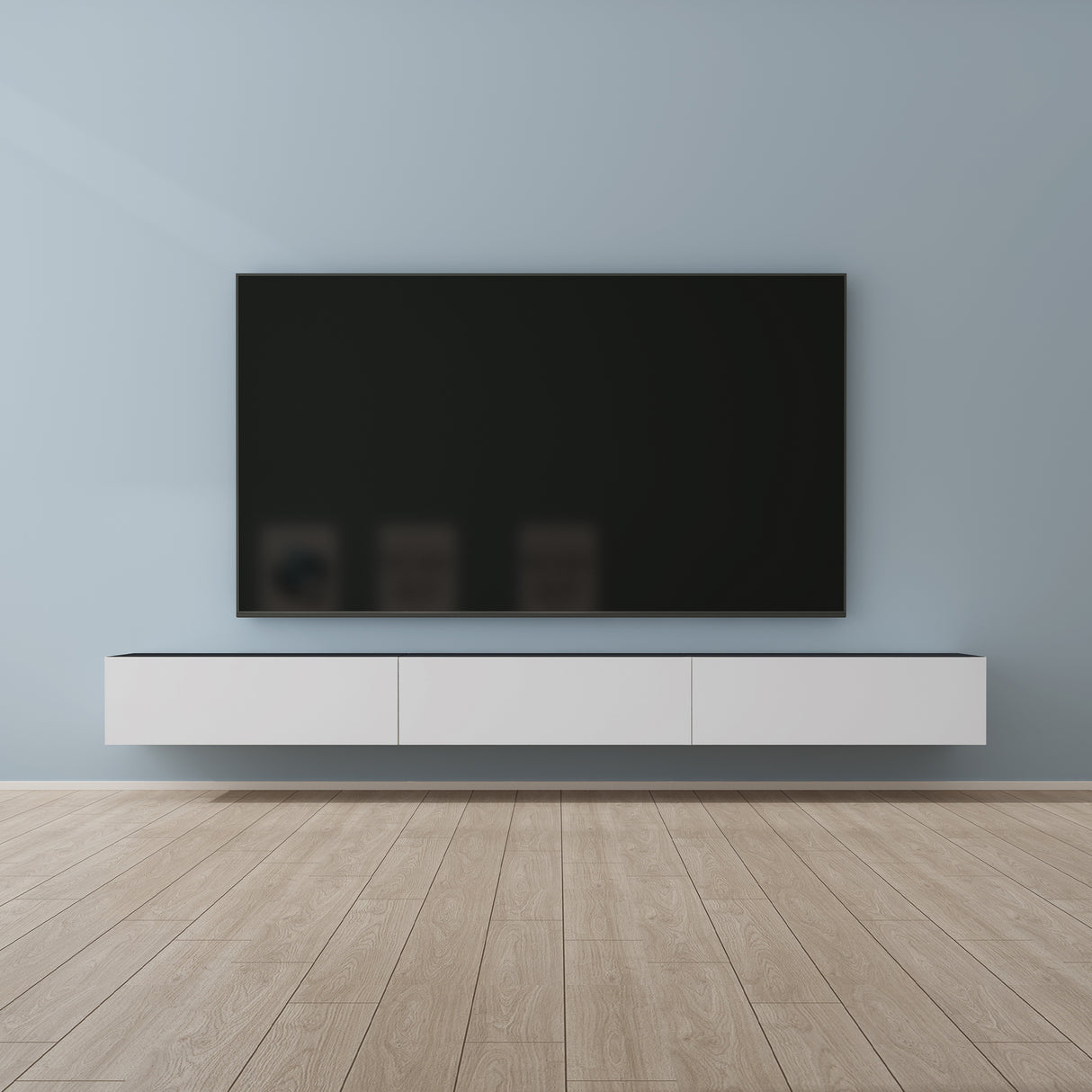 Glasvilla Design – Mueble TV suspendido con cierre suave y tirador oculto (Fernsehschrank02)