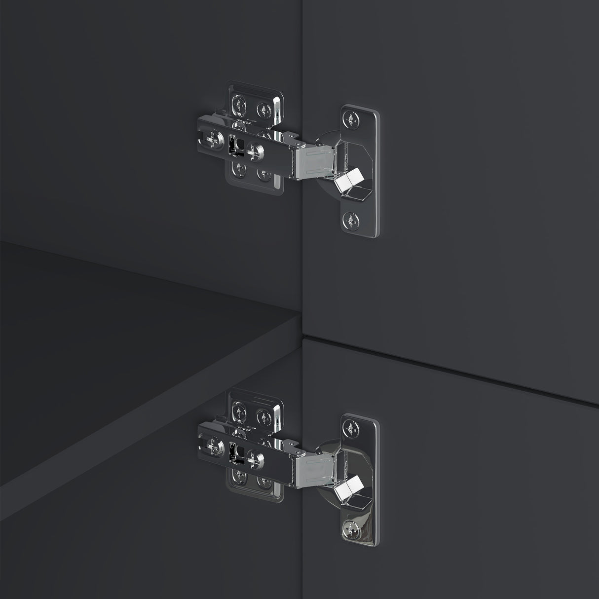 glasvilla Mobile Contenitore con 4 ante e 4 vani per Soggiorno, Sala da Pranzo, Camera da Letto Schrank04