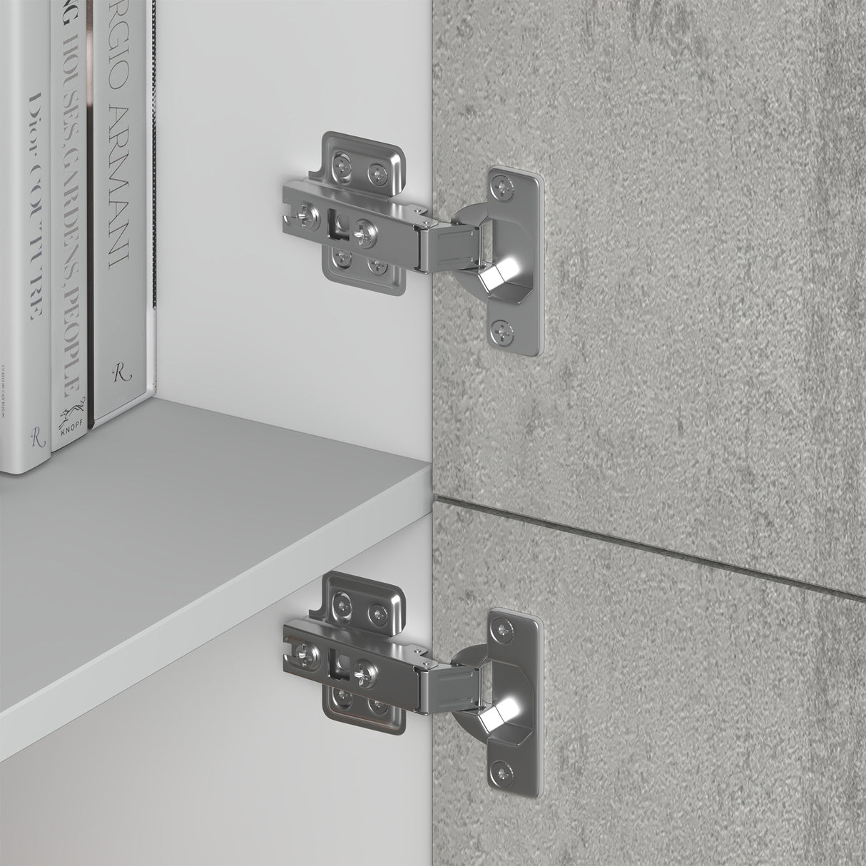 glasvilla Mobile Contenitore con 4 ante e 4 vani per Soggiorno, Sala da Pranzo, Camera da Letto Schrank04