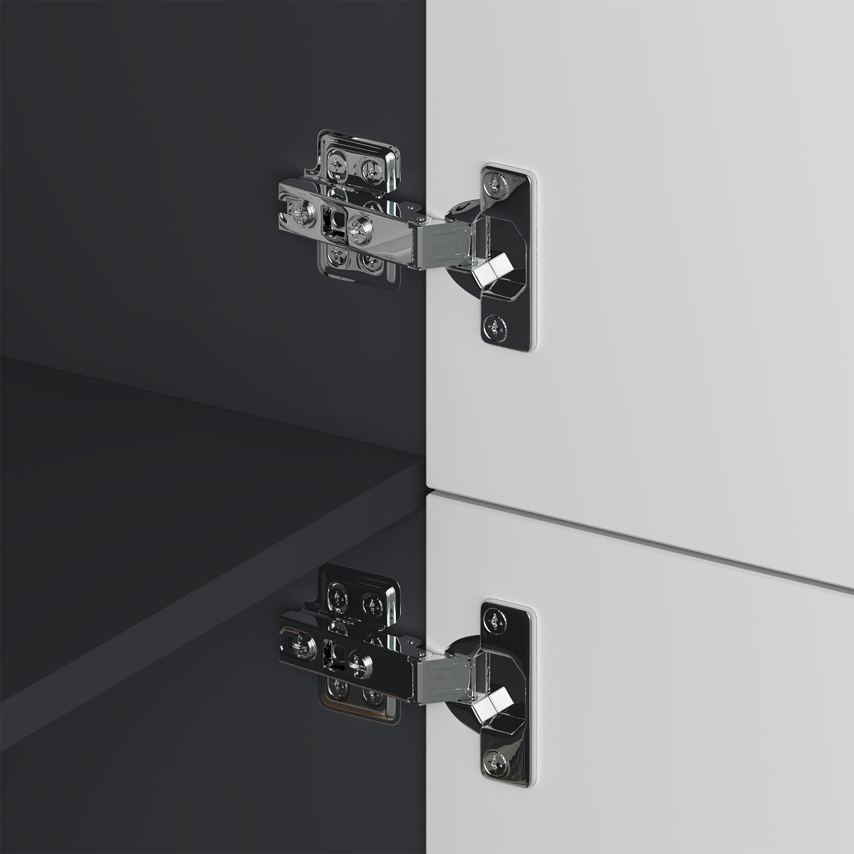 glasvilla Mobile Contenitore con 4 ante e 4 vani per Soggiorno, Sala da Pranzo, Camera da Letto Schrank04