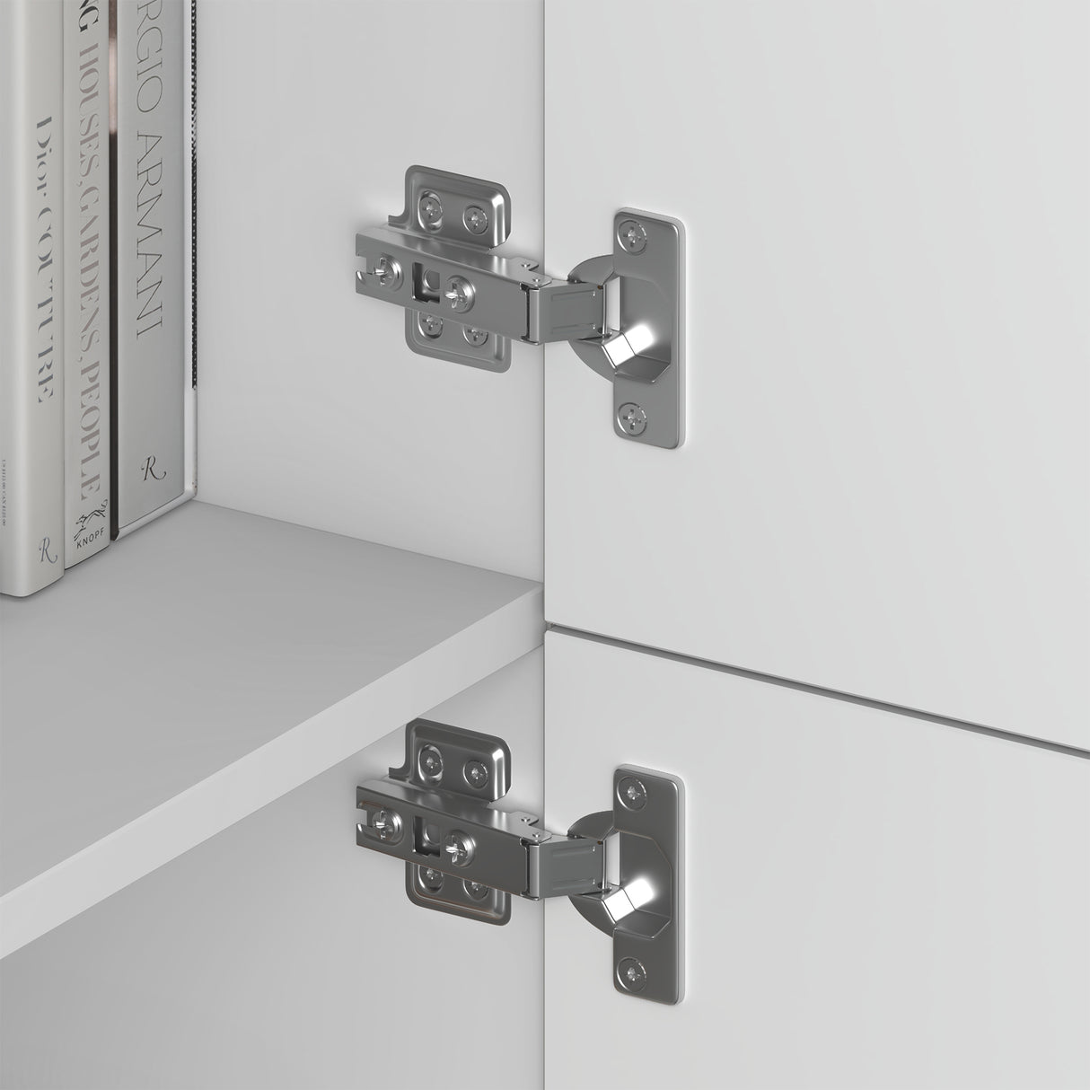 glasvilla Mobile Contenitore con 4 ante e 4 vani per Soggiorno, Sala da Pranzo, Camera da Letto Schrank04