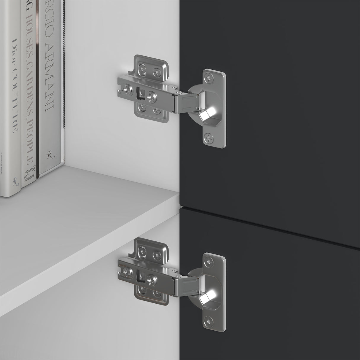 glasvilla Mobile Contenitore con 4 ante e 4 vani per Soggiorno, Sala da Pranzo, Camera da Letto Schrank04