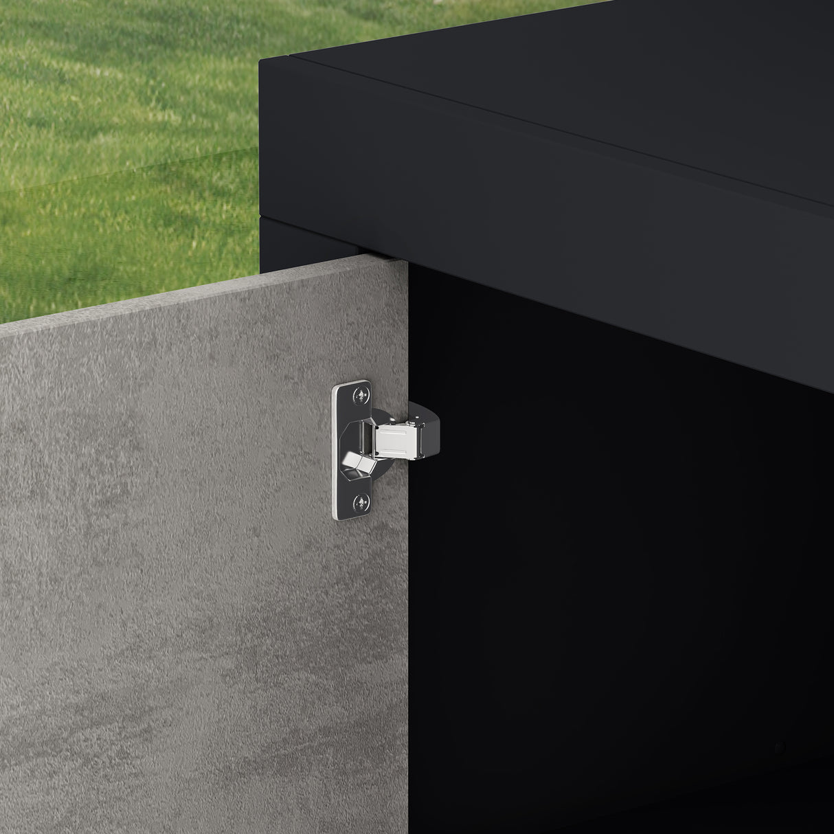 glasvilla Aparador Almacenamiento BTH: 167x36x70 cm con 2 Armarios y 4 Cajones Comoda Mueble Armario03