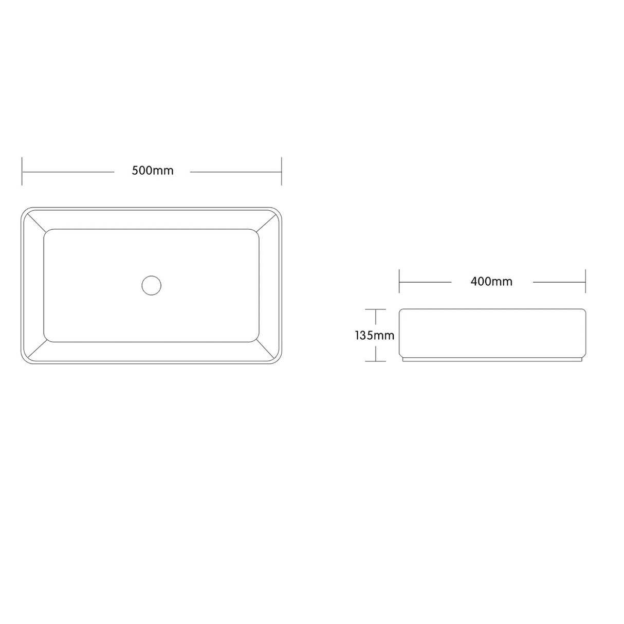 Vasque à poser Glasvilla, meuble vasque en céramique blanche, rectangulaire avec revêtement nano/effet lotus, Bruxelles 106