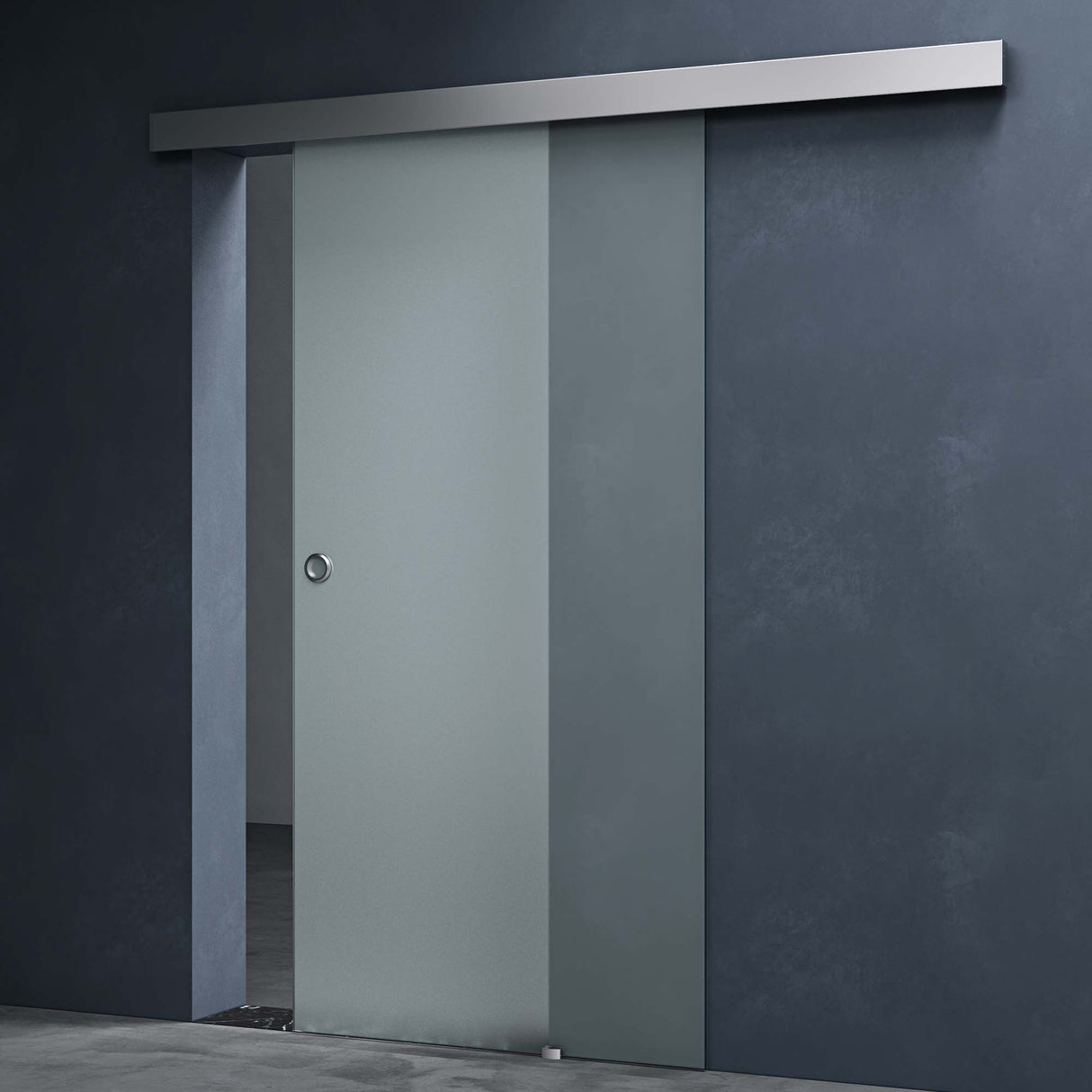 glasvilla Porta Scorrevole in Vetro 8mm, Porta Scorrevole in Vetro di Sicurezza ESG con Maniglia per Bagno Cucina Studio Ufficio, Altezza 2050 mm, Amalfi