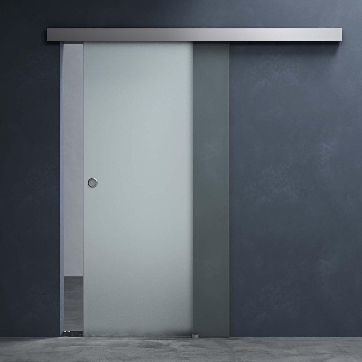 glasvilla Porta Scorrevole in Vetro 8mm, Porta Scorrevole in Vetro di Sicurezza ESG con Maniglia per Bagno Cucina Studio Ufficio, Altezza 2050 mm, Amalfi