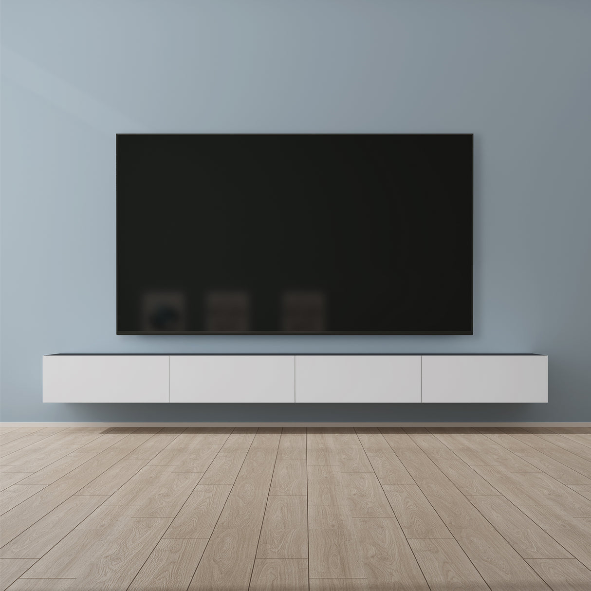 Glasvilla Design – Mueble TV suspendido con cierre suave y tirador oculto (Fernsehschrank02)