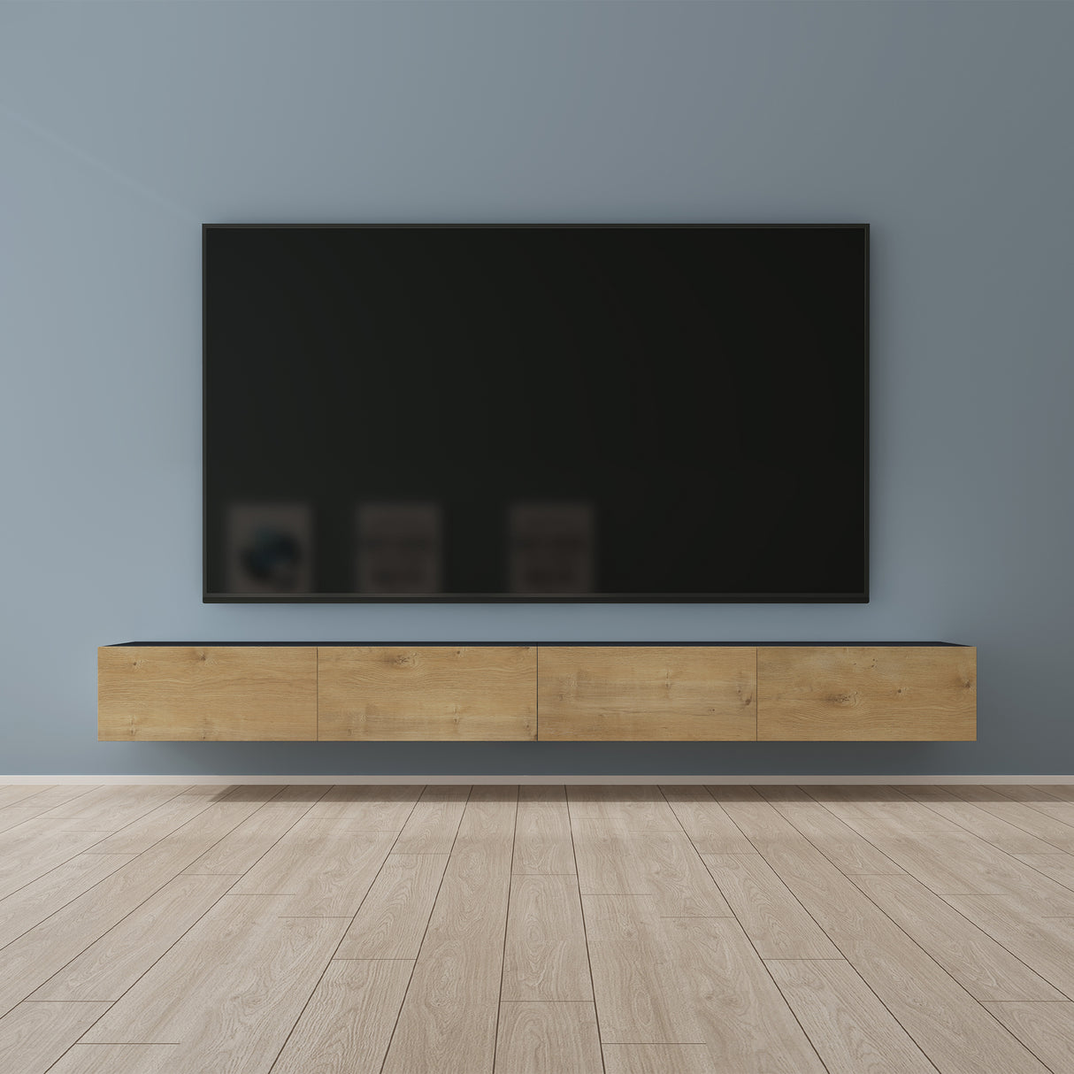 Glasvilla Design – Mueble TV suspendido con cierre suave y tirador oculto (Fernsehschrank02)