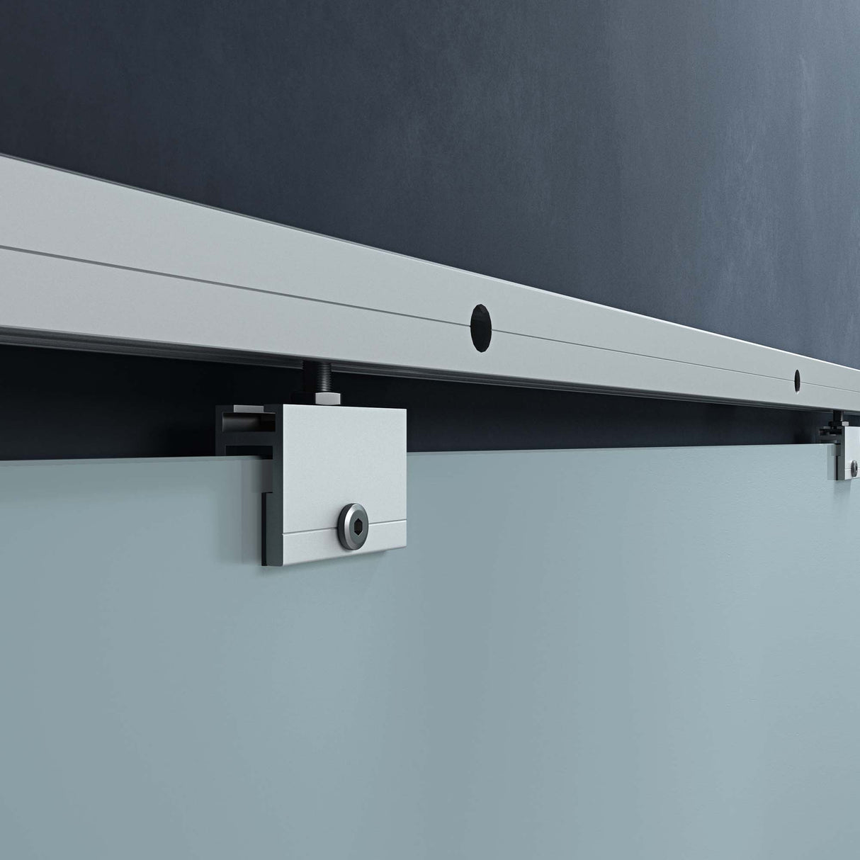 glasvilla Porta Scorrevole in Vetro 8mm, Porta Scorrevole in Vetro di Sicurezza ESG con Maniglia per Bagno Cucina Studio Ufficio, Altezza 2050 mm, Amalfi