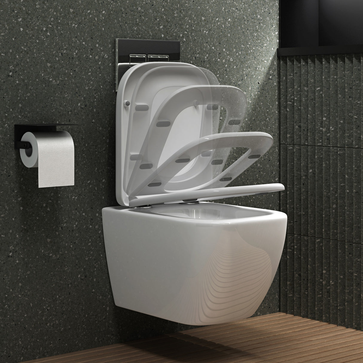 glasvilla Sanitari Bagno Sospeso in Ceramica Sanitari Bagno con Soft Close WC Sospeso Montaggio a Parete