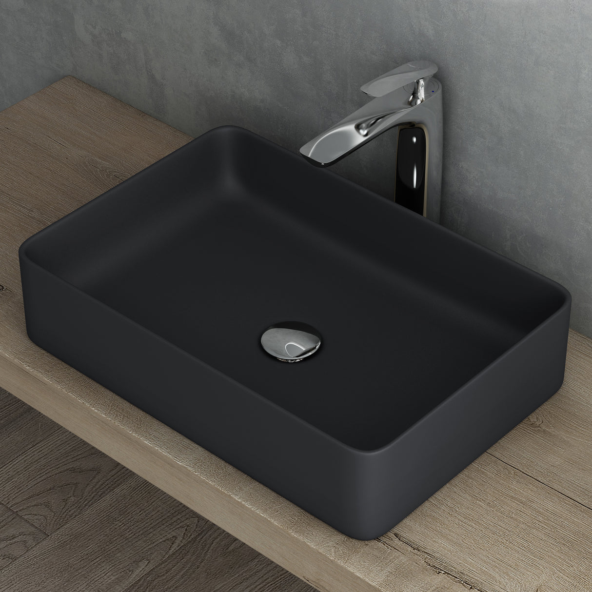 glasvilla Lavabo Lavabo de Encimera BTH: 59x38x13,5cm Cuenco de Cerámica Bruselas105D