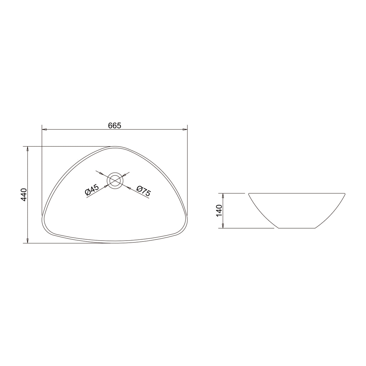 glasvilla Lavabo da Appoggio in Ceramica Lavandino Bagno con Rivestimento Nano Bianco Brüssel895