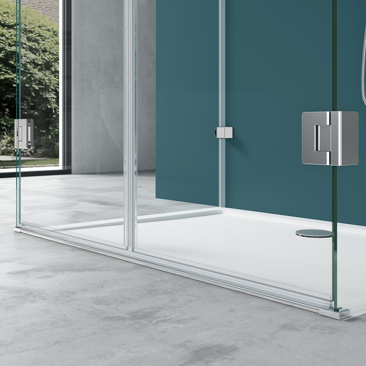 glasvilla Duschkabine U-Form Duschabtrennung 8mm ESG en Klarglas Nano-Beschichtung Ravenna40UK