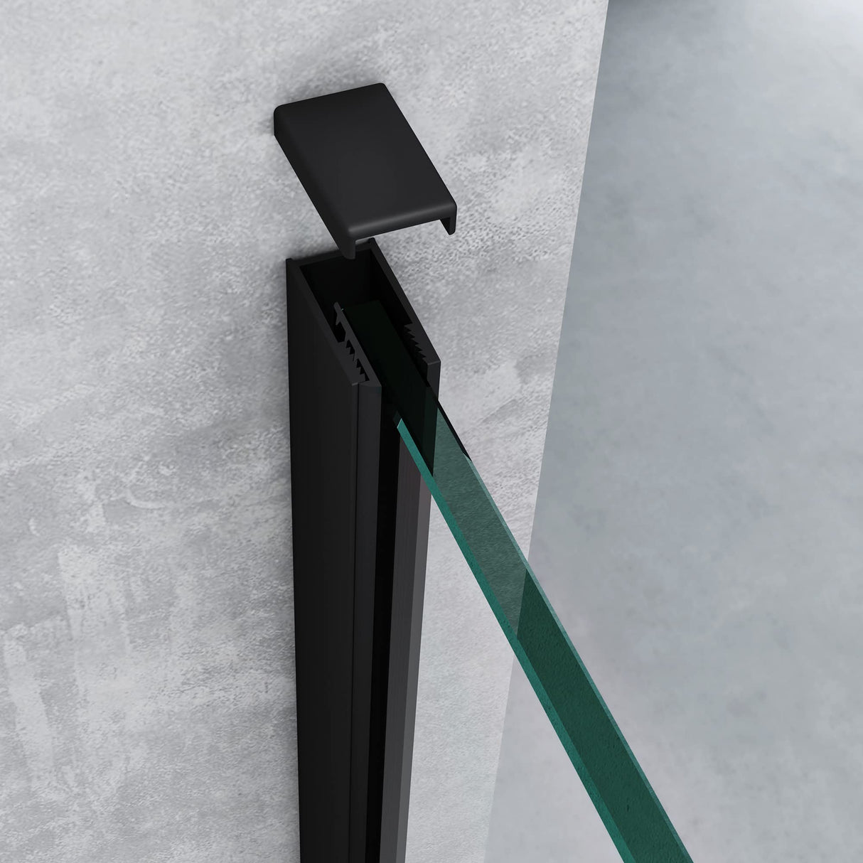 glasvilla Box Doccia Walk-In in Vetro 8mm Parete Doccia in Vetro di Sicurezza ESG con Rivestimento Nano Braccio di Sostegno BRAM1&BRAM3 Bremen1