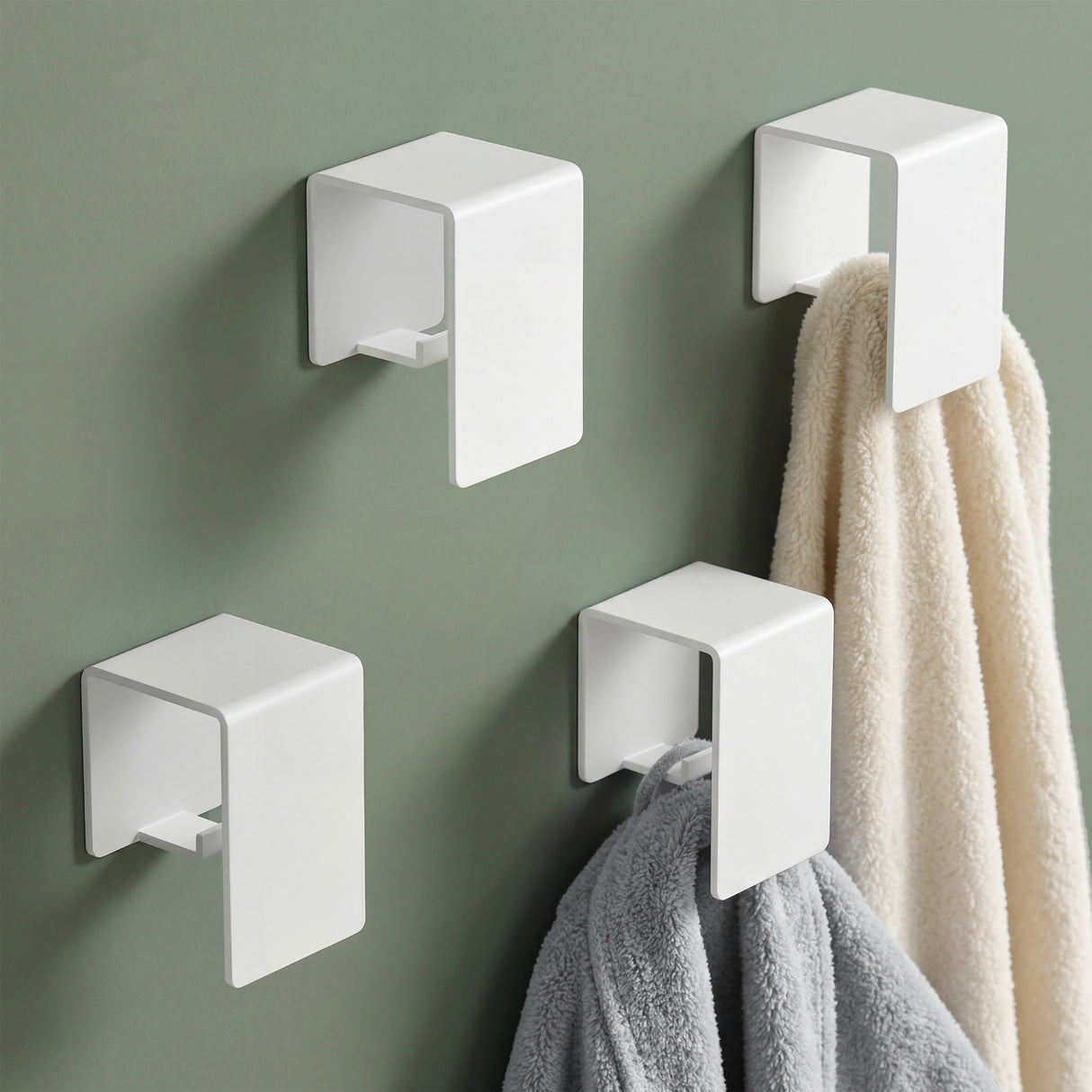 glasvilla Gancio Adesivo Bagno in Acciaio al Carbonio Appendi Porta Asciugamani Impermeabili per Bagno Cucina e Soggiorno, Tavrin-01