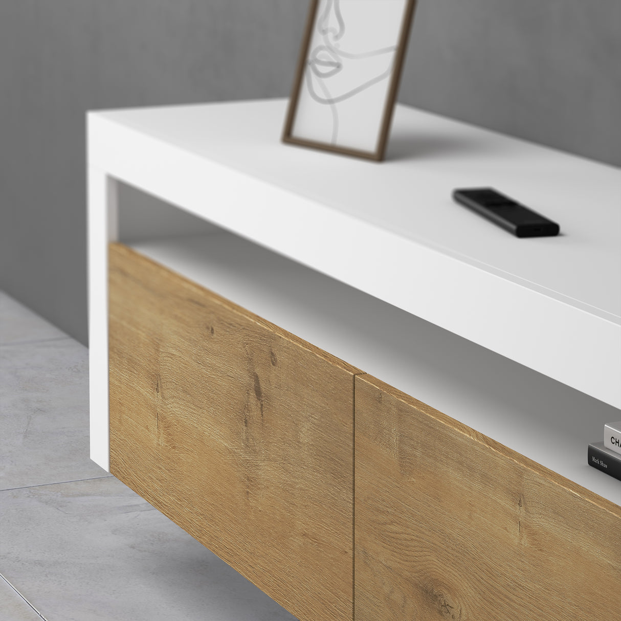 glasvilla Mobile TV per Televisore 160x40x46cm Armadietto per TV con 2 Ante Armadietto Basso Soft-close per Soggiorno, Sala da Pranzo, Camera da Letto Fernsehschrank01