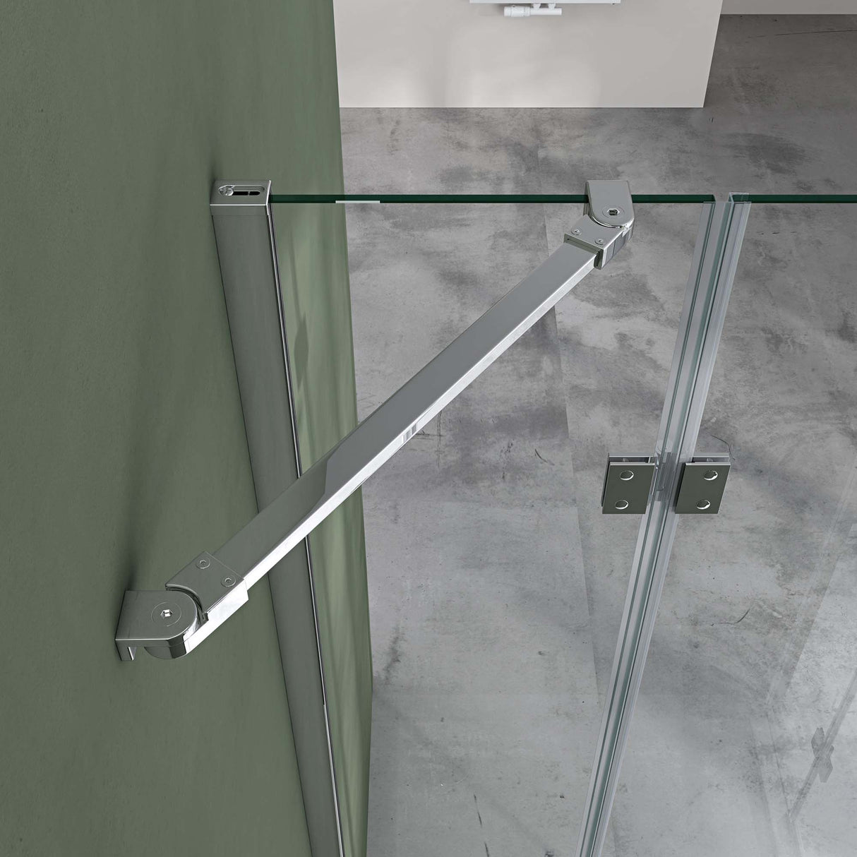 galsvilla Eckeinstieg Duschkabine Duschabtrennung Klarglas 6mm ESG-Sicherheitsglas & Lotuseffekt 2 Pendeltüren R01k