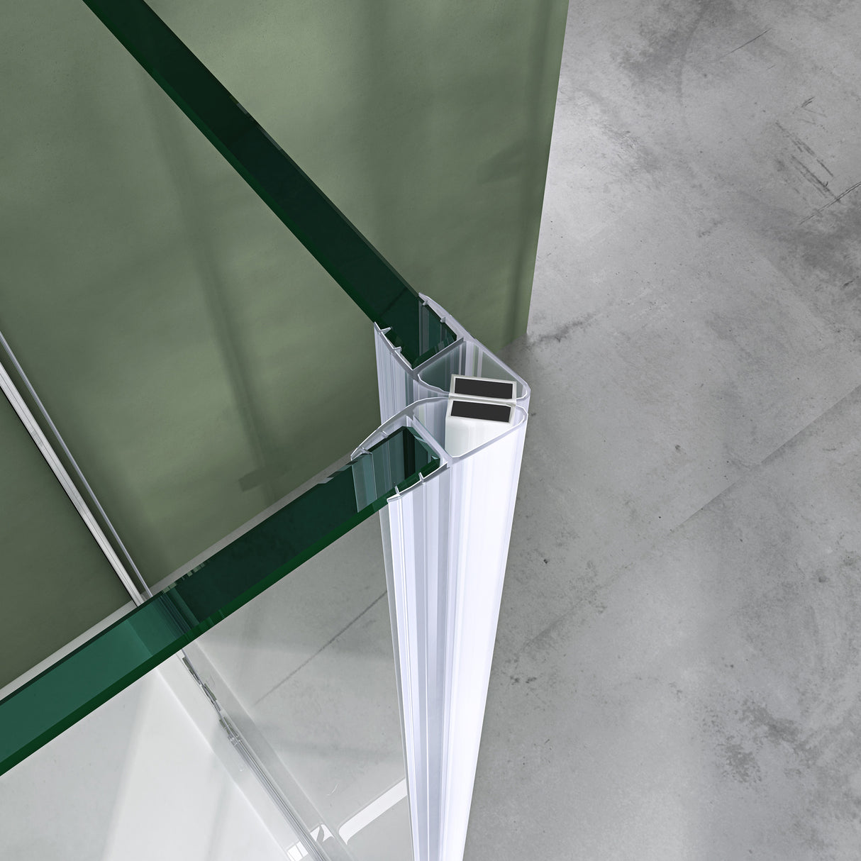 cabina de ducha glasvilla, mampara de ducha 6mm de vidrio de seguridad ESG con efecto loto y recubrimiento nano repelente de suciedad, ducha de vidrio real R04k