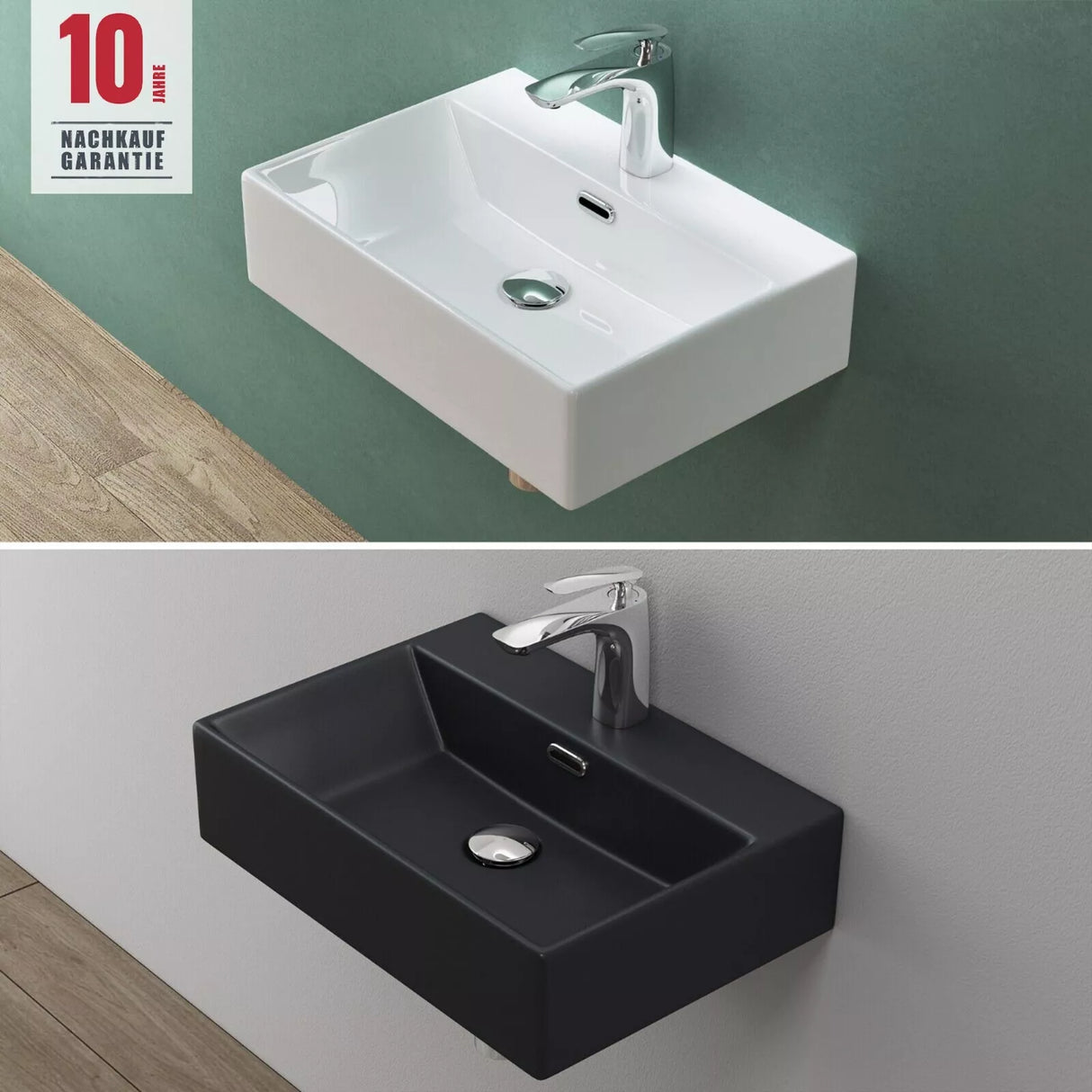 Vasque à poser en céramique Glasvilla, vasque murale, meuble sous-vasque avec revêtement nano Brussels206