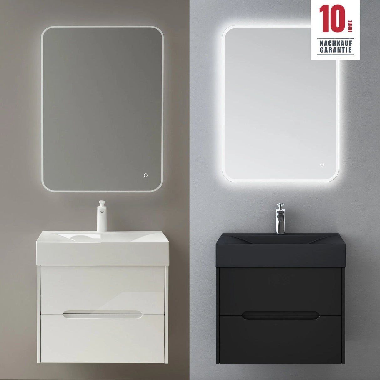 conjunto de muebles de baño glasvilla mueble de lavabo con cajones de cierre suave incluido lavabo de mineral Yoga