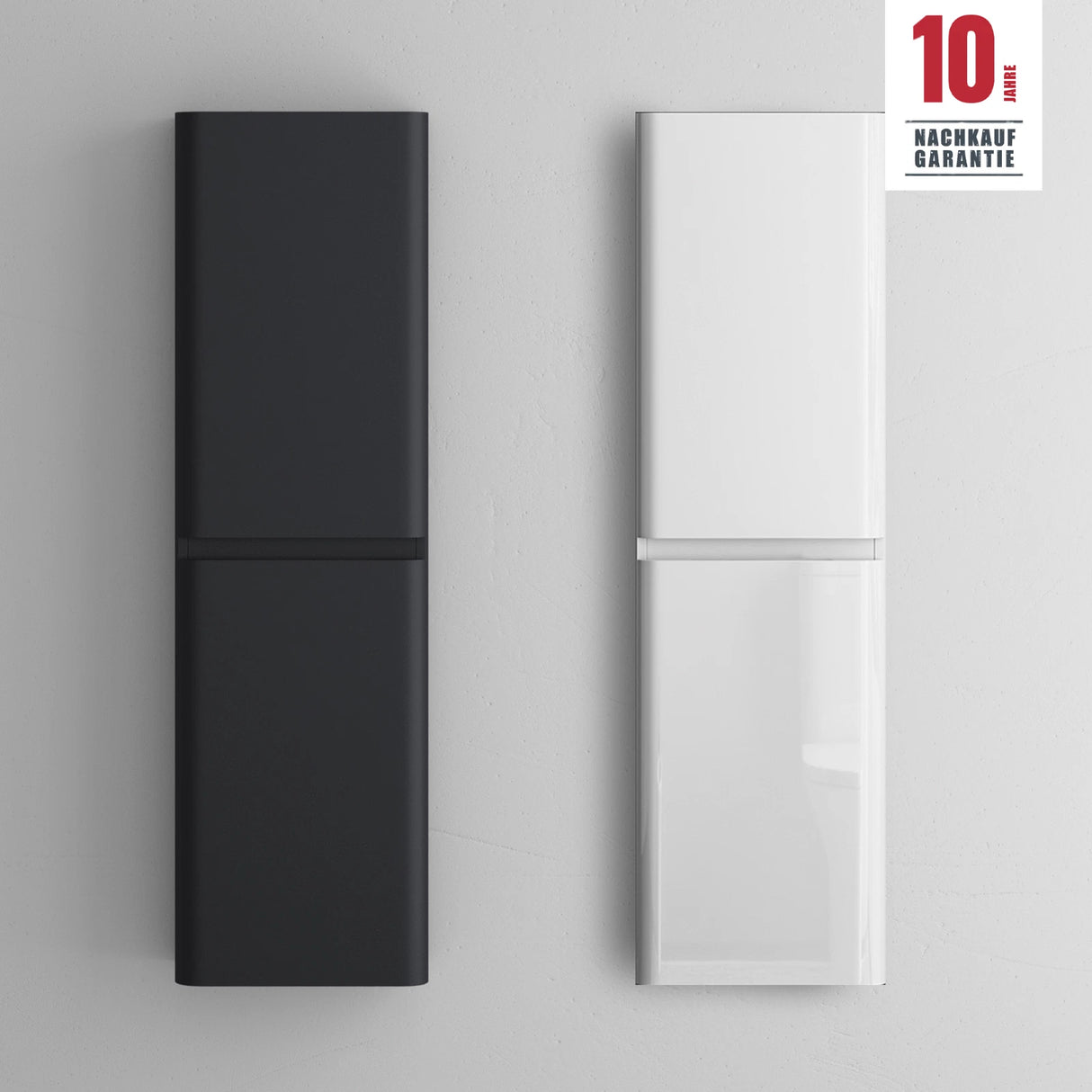 Meuble de salle de bain Glasvilla à 2 portes et 4 compartiments L x P : 35 x 20 cm. Armoire haute de salle de bain avec étagère. Meuble polyvalent Lucca.