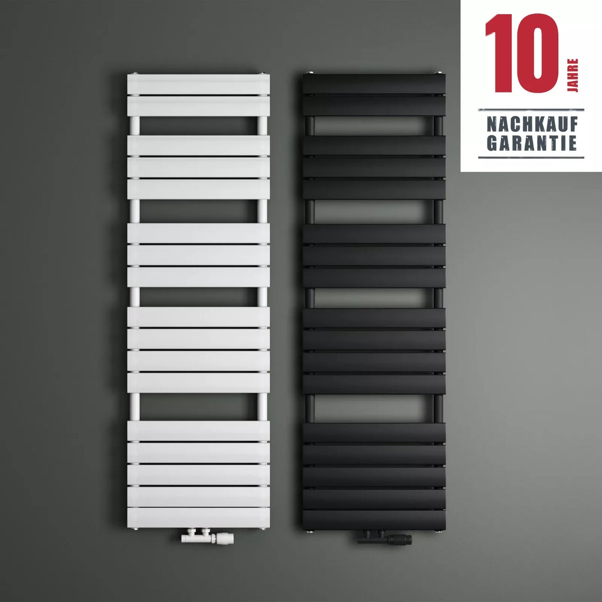 glasvilla Badheizkörper flach Seitenanschluss & Mittelanschluss Paneelheizkörper Horizontal Handtuchwärmer Badheizung FH