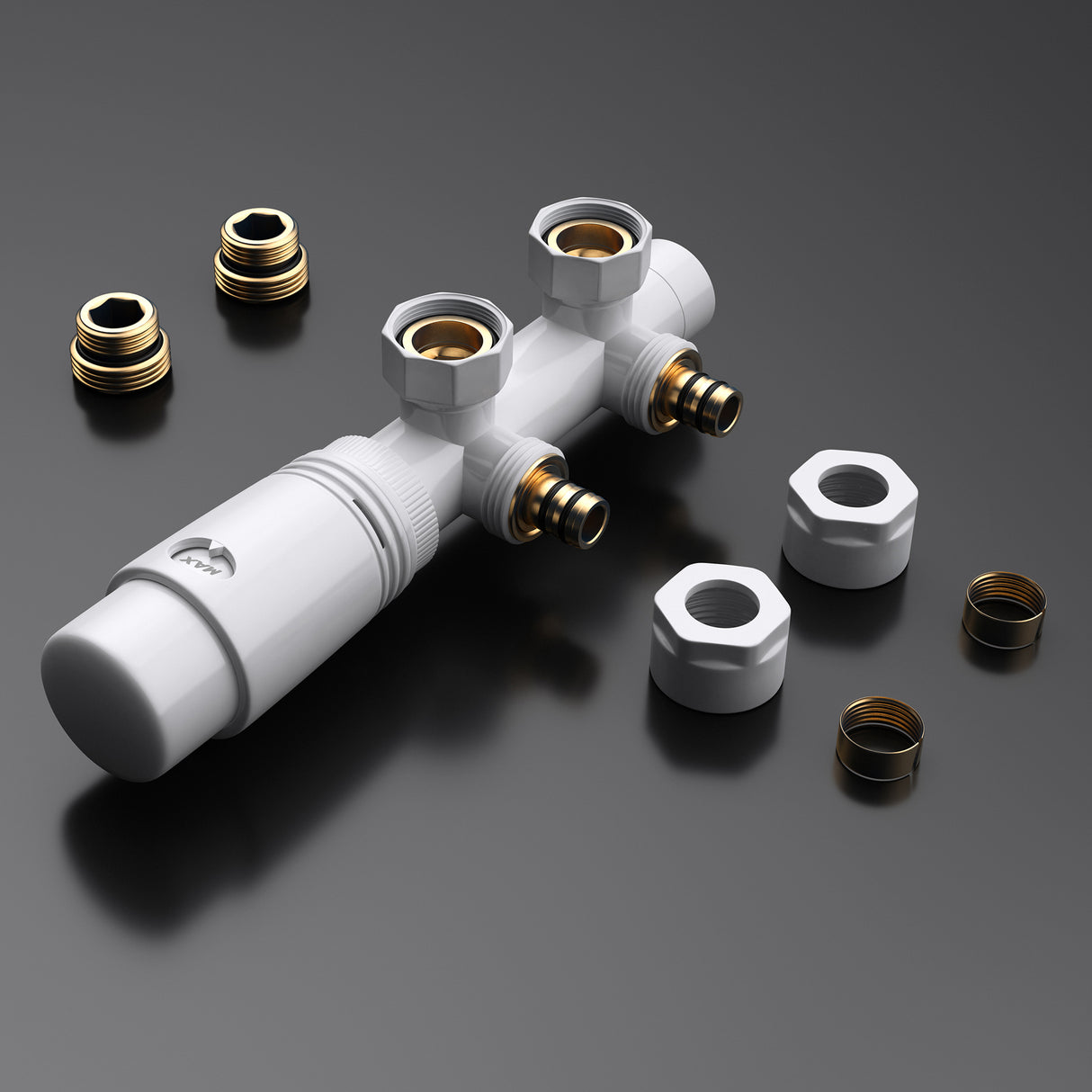 ventil de radiador glasvilla inkl. -regler con ajuste de temperatura 6° - 28° válvula termostática