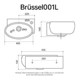 Lavabo de Invitados Glasvilla Brüssel001  Cerámica Nano Compacta (42 cm)