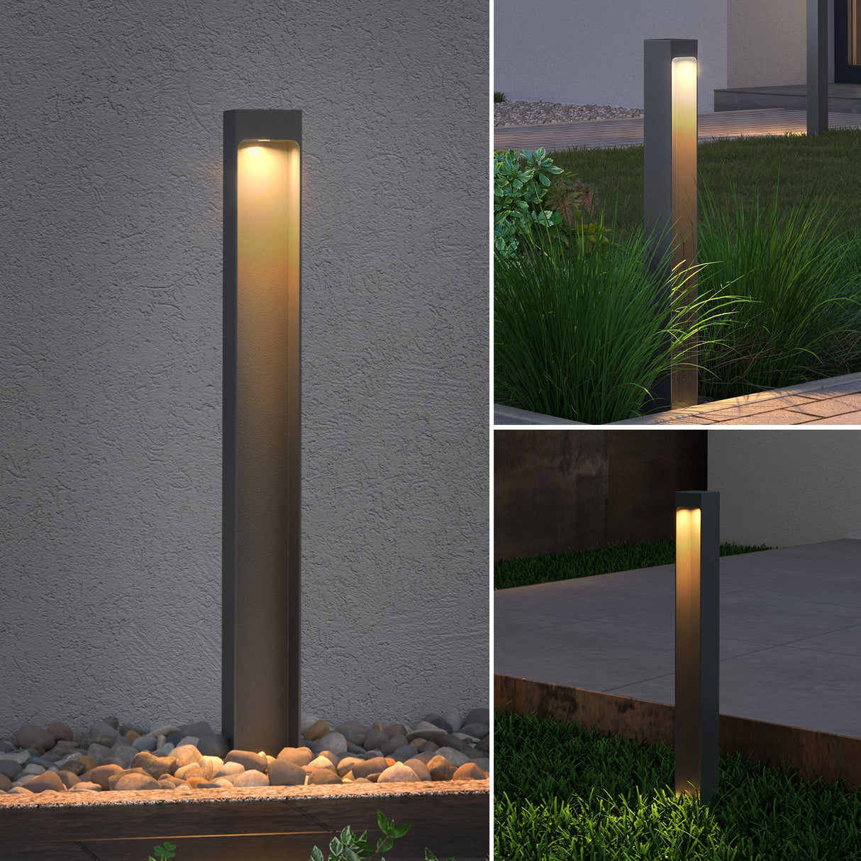 glasvilla Außenleuchte IP65 Wegeleuchte Außen | Außenpollerleuchte für Garten, 3000K Stehlampe Gartenlampe | Außenlampe Standleuchte 5W BaldersLights